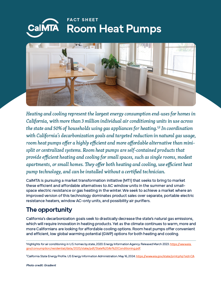 Room Heat Pumps Fact Sheet