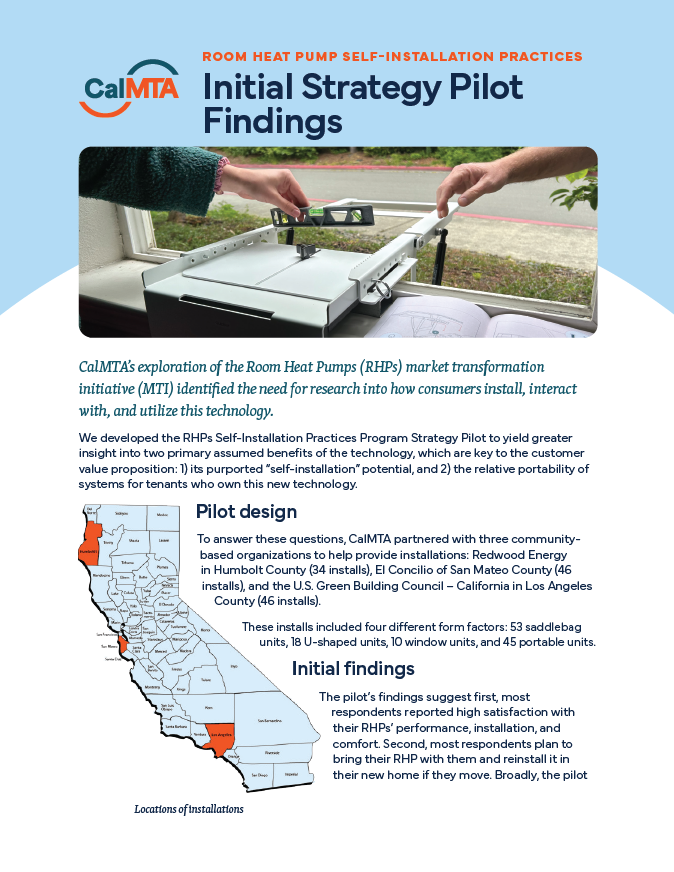 Room Heat Pump Strategy Pilot Fact Sheet